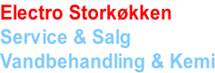 Electro Storkøkken Service & Salg Vandbehandling & Kemi